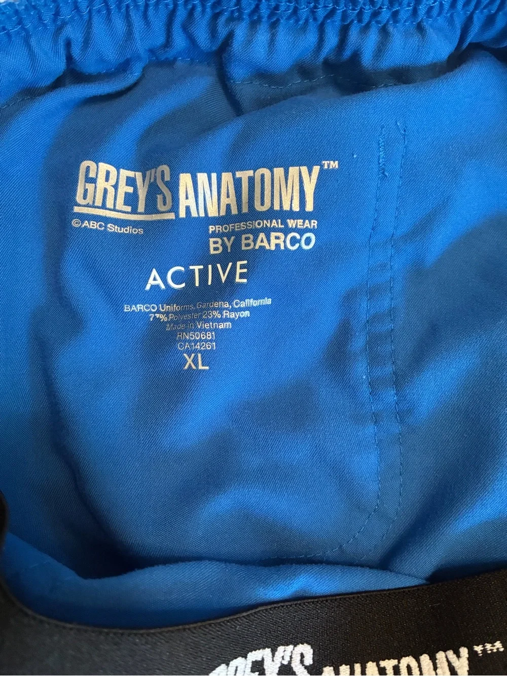 Grey's Anatomy by Barco Active Scrub Set Women's XL | Royal Blue with Black Acce